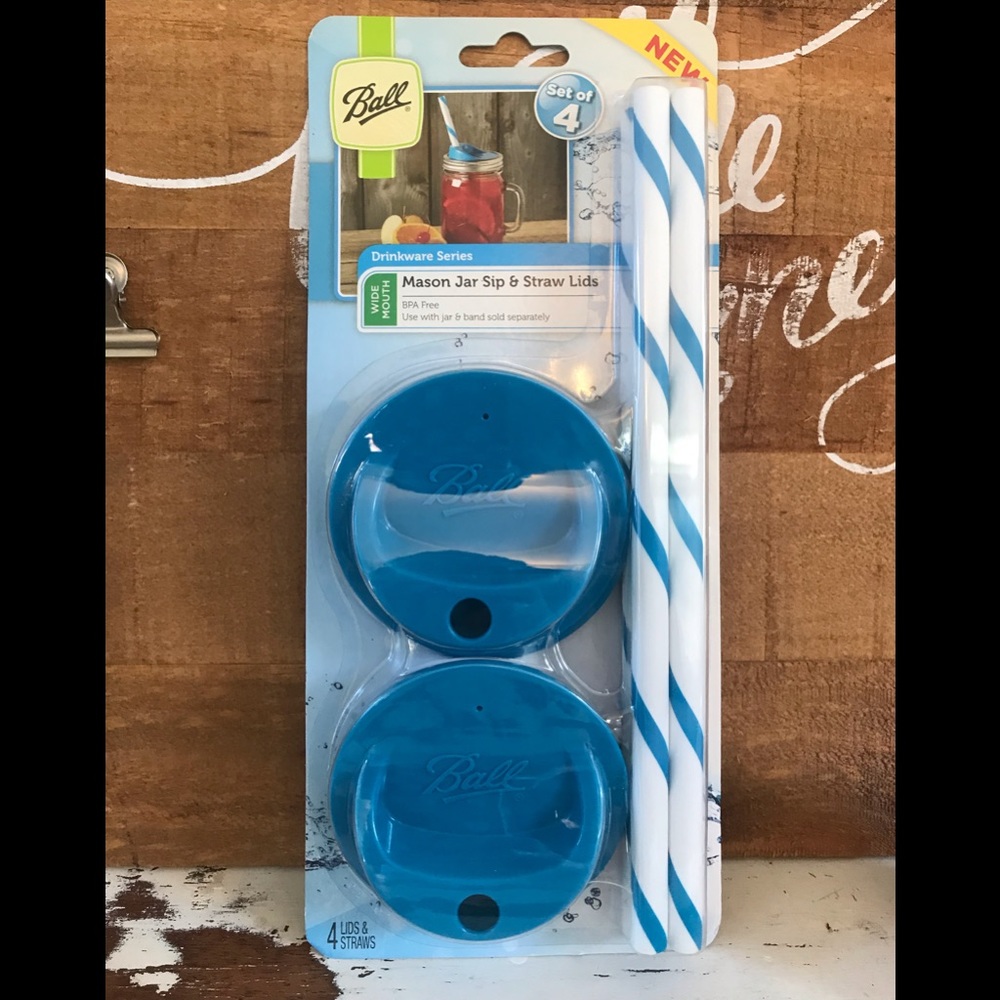 Ball Mason Jar Sip & Straw Lids